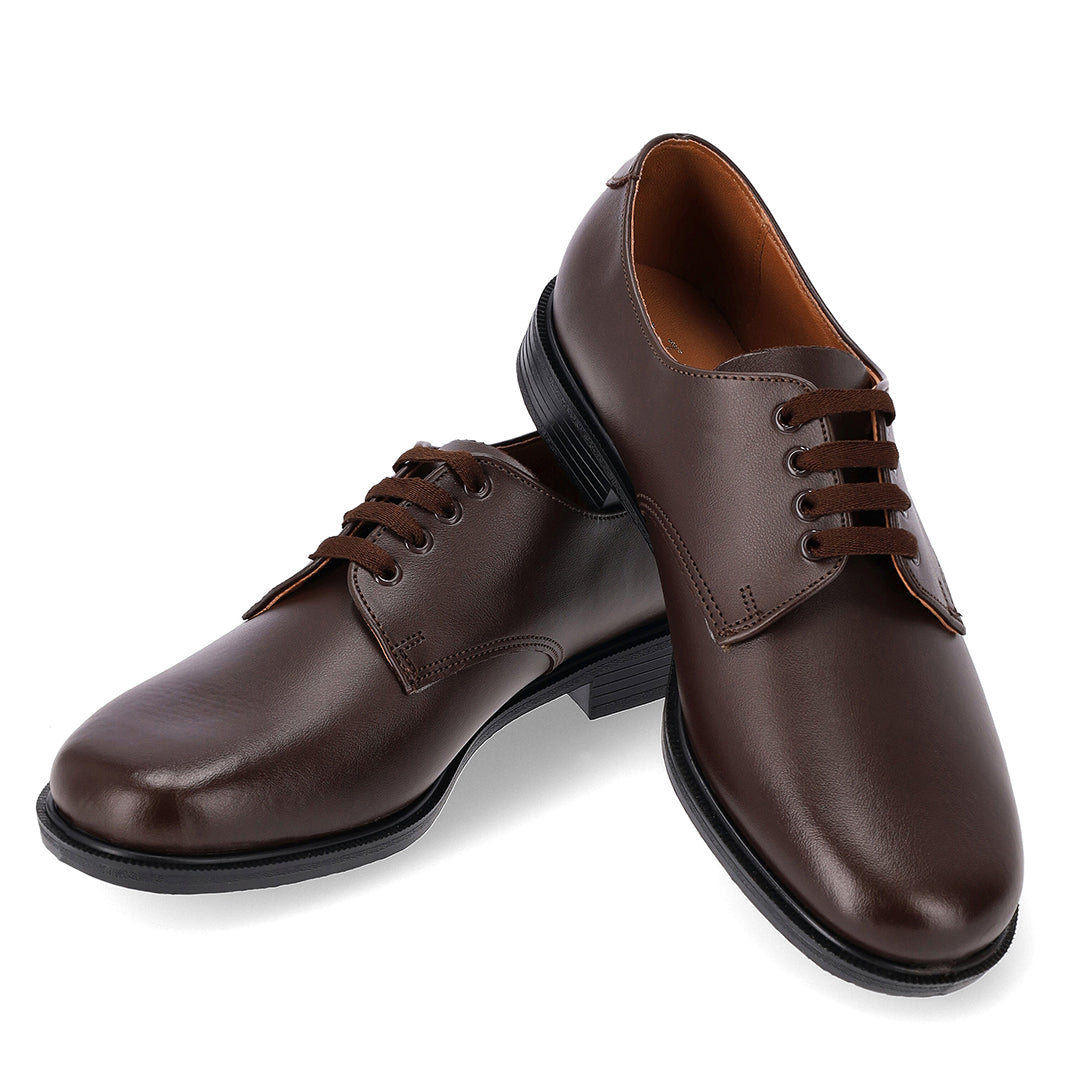 Toughees Hank Adult Lace Up School Shoe - Brown