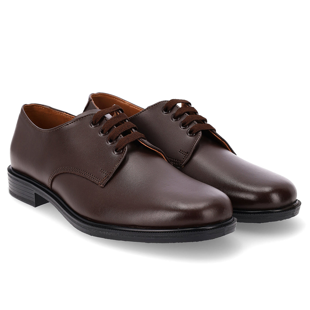 Toughees Hank Adult Lace Up School Shoe - Brown