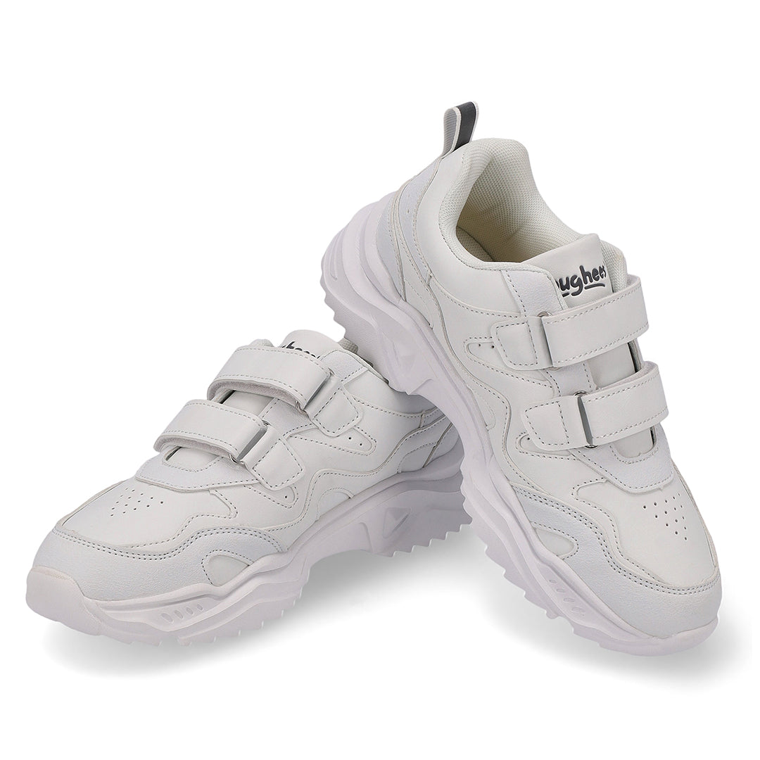 Toughees Older Kids Velcro Sneaker - White