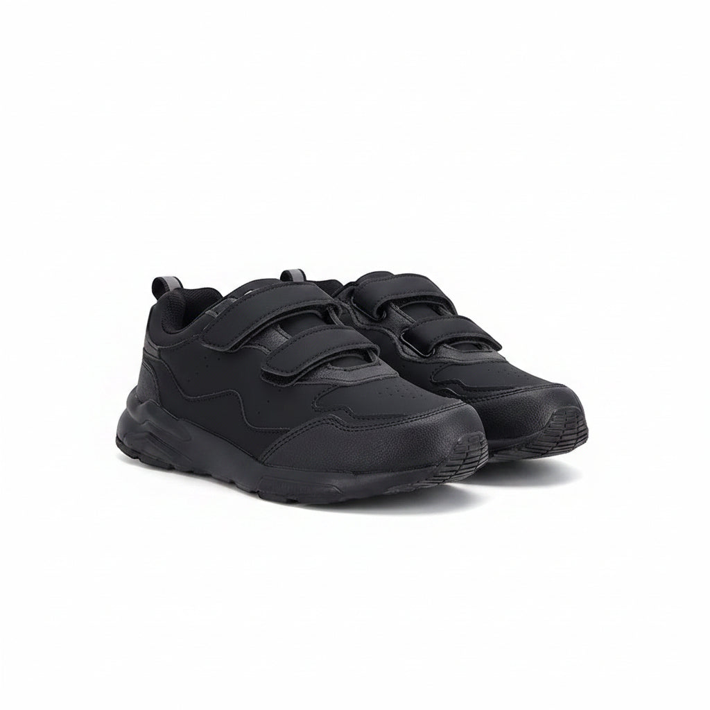 Toughees Adult Velcro Trainers - Black