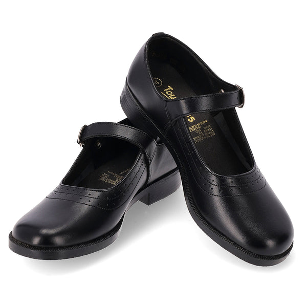 Toughees Pearl Younger Girls One Bar School Shoes - Black – Toughees SA ...