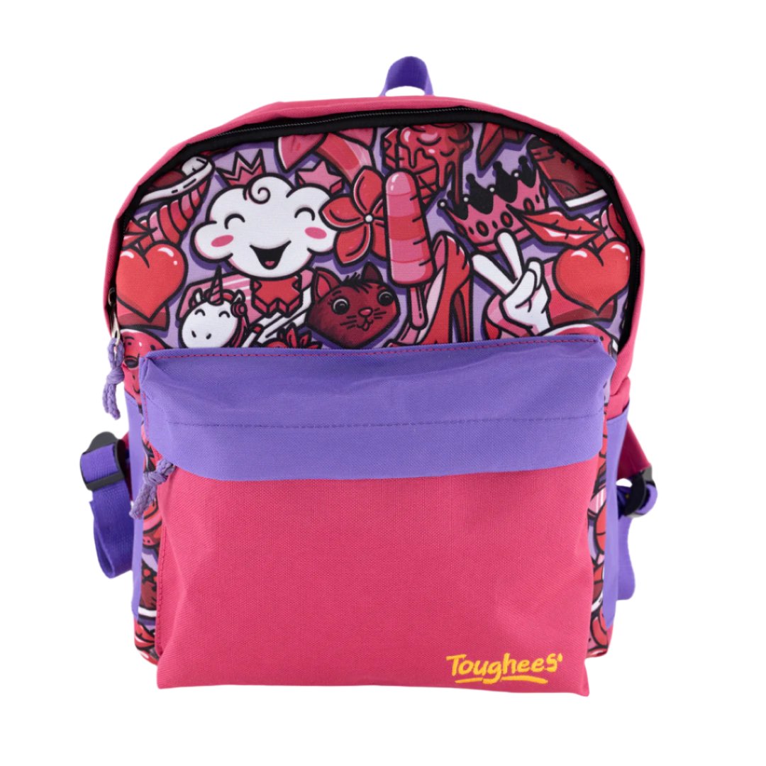 Toughees Sublimated Pink Purple Kids Backpack