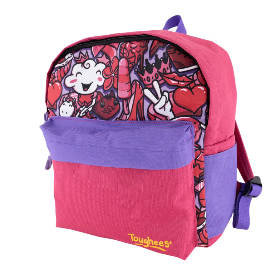 Toughees Sublimated Pink Purple Kids Backpack