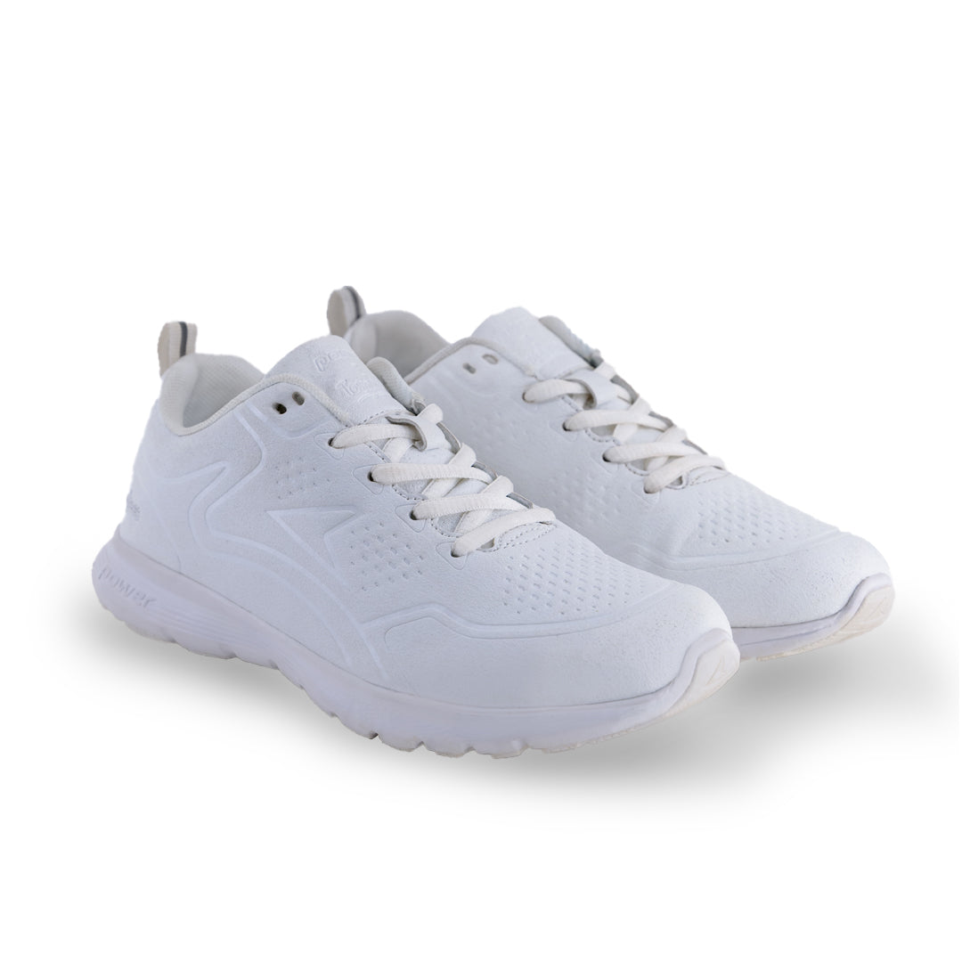 Power X Toughees Adult Lace up Sneakers - White